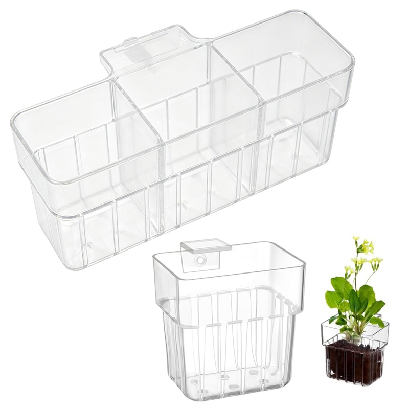 Aquarium Planted Wall - سلة زراعة مائية شفافة للأحواض المائية،