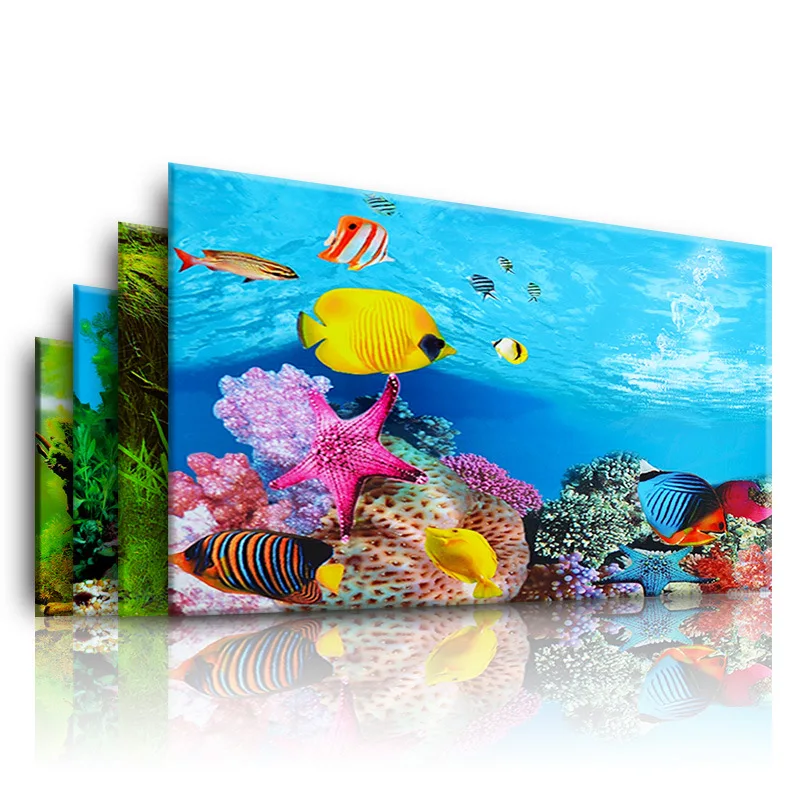 Aquarium Planted Background - خلفية لحوض السمك ثلاثية الأبعاد ملصق