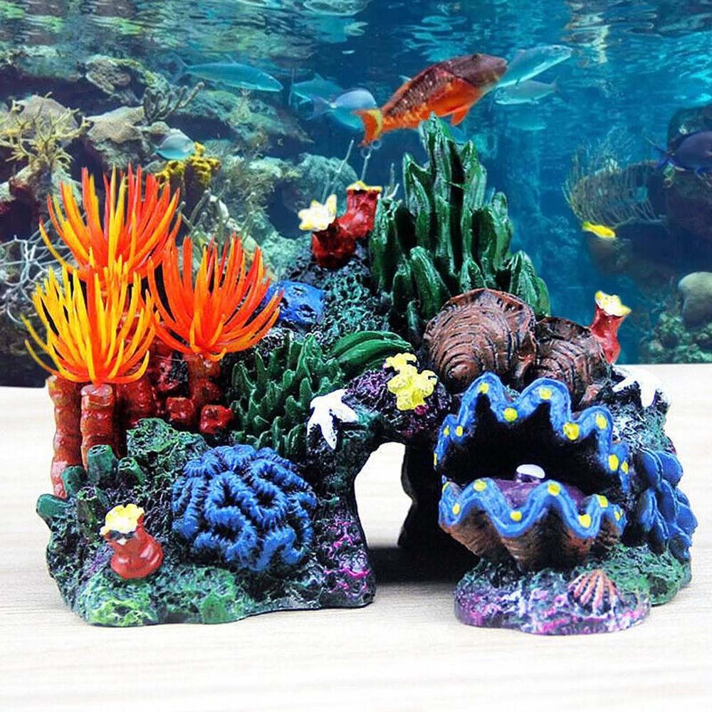 Aquarium Planted Background - ديكور حوض أسماك جزيرة الشعاب المرجانية