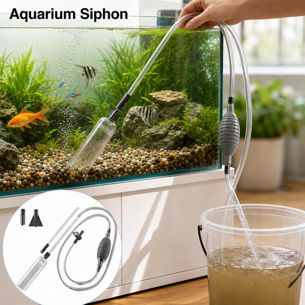 Planted Aquarium Cleaning - مضخة يدوية لتغيير مياه حوض السمك