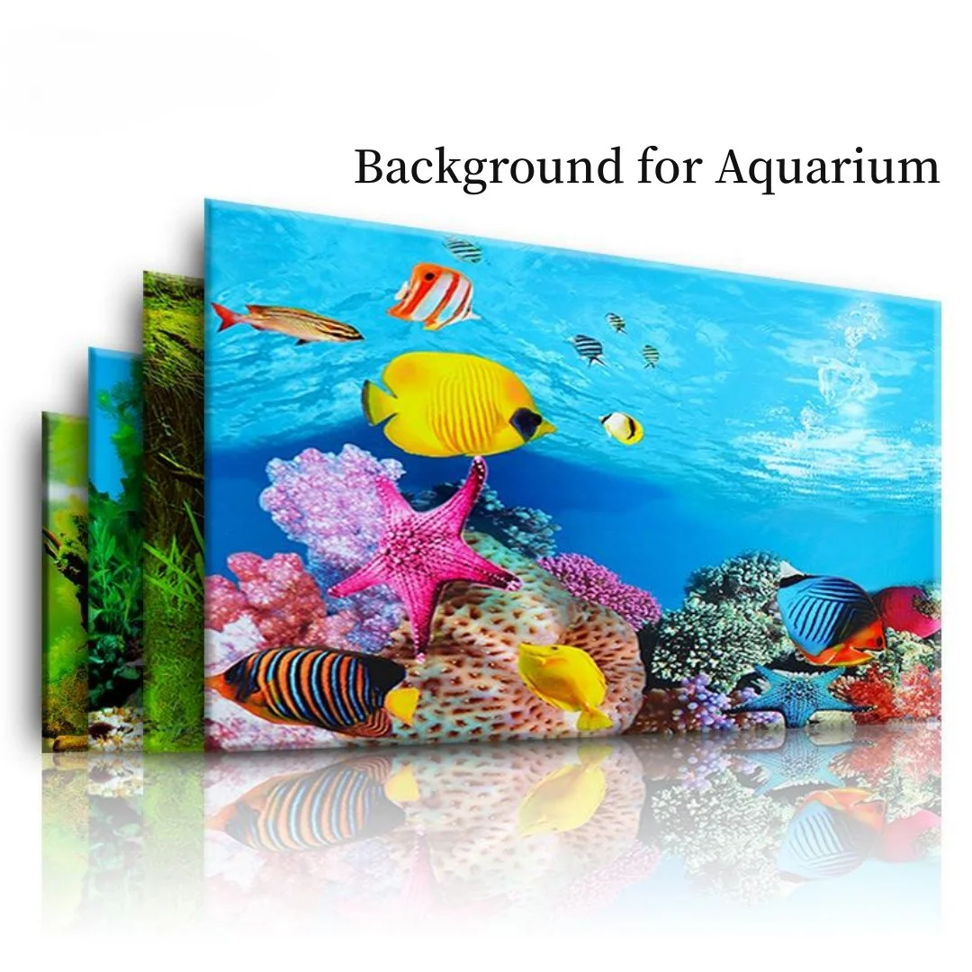 Aquarium Planted Background - خلفية حوض السمك ثلاثية الأبعاد ملصق