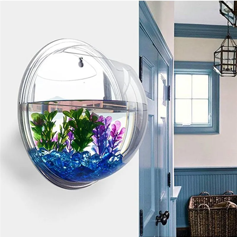 Aquarium Planted Wall - وعاء أكريليك معلق على الحائط لحوض