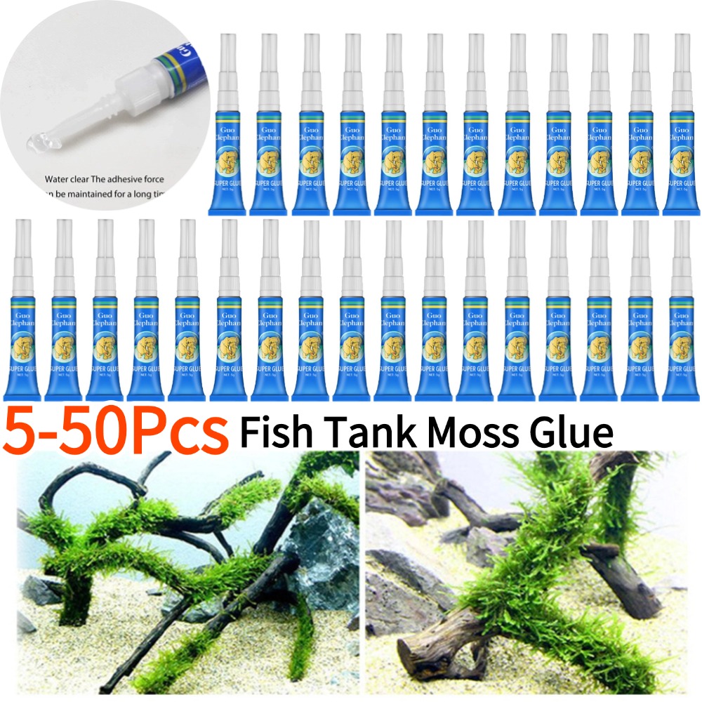 Aquarium Plant Glue Gel - 50-5 قطعة خزان الأسماك المناظر الطبيعية