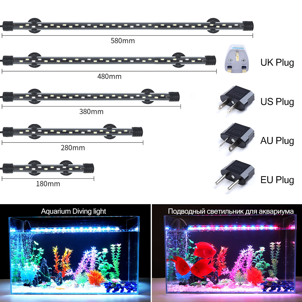 Aquarium Plant Iron - 90-260 فولت حوض السمك ضوء LED