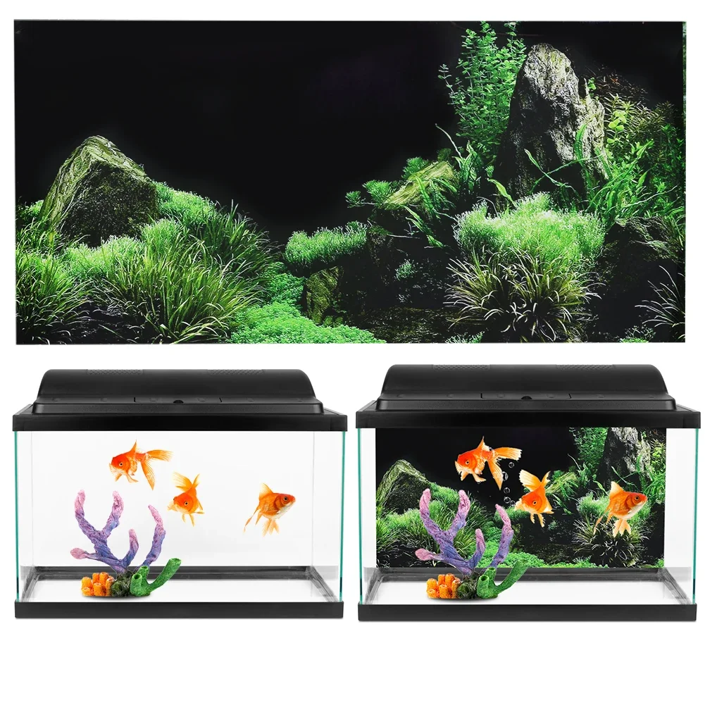 خلفية ل حوض السمك ملصق ثلاثية  - مراجعة Aquarium Planted Background وسعره