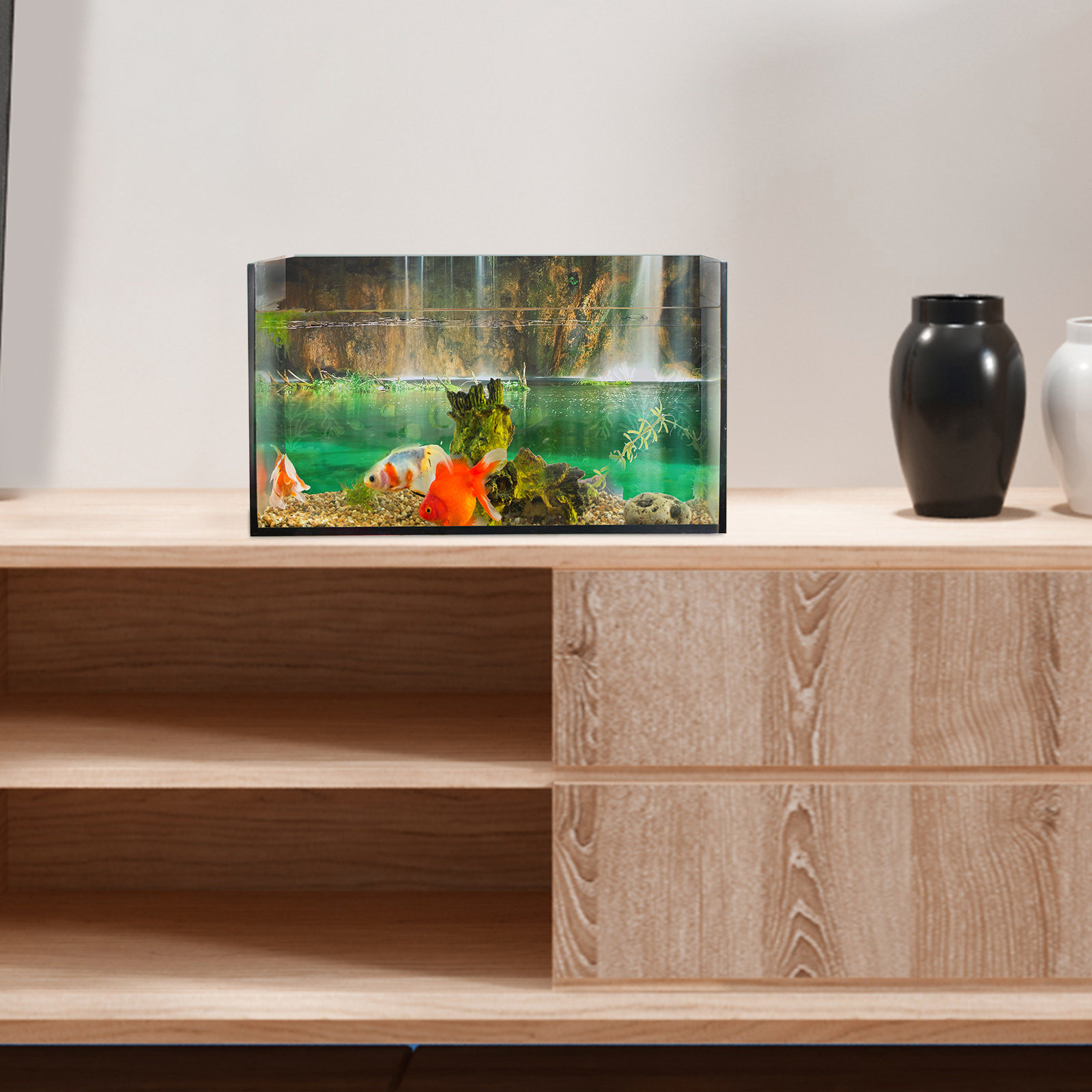 ملصق خلفية لحوض السمك ثلاثي ال - مراجعة Aquarium Planted Background وسعره