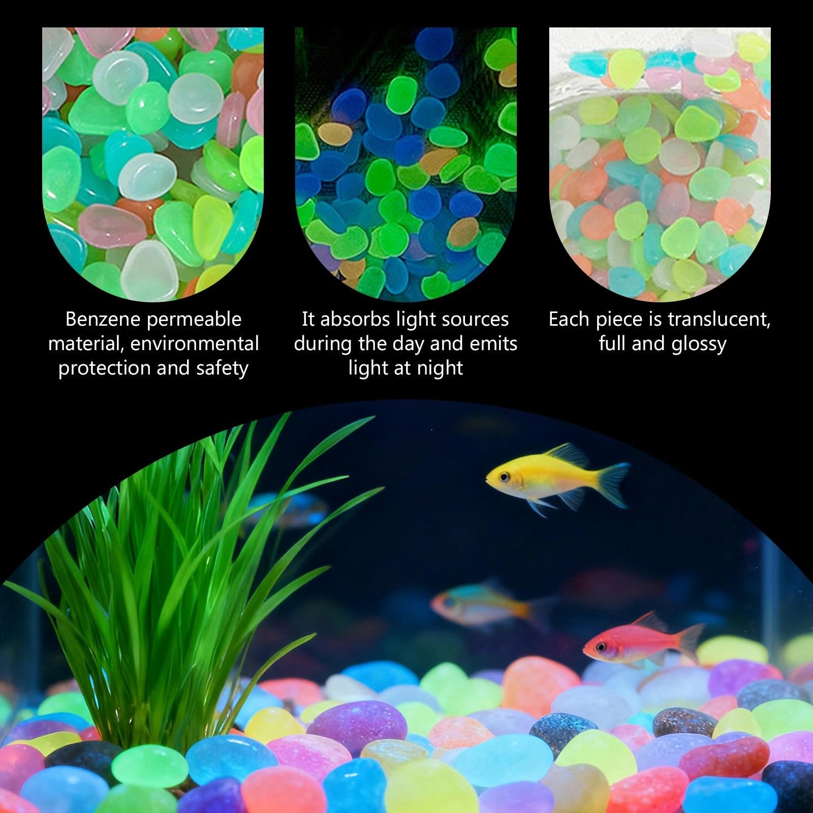 حصى متوهج في الظلام للنباتات ا - مراجعة Aquarium Planted Plants وسعره