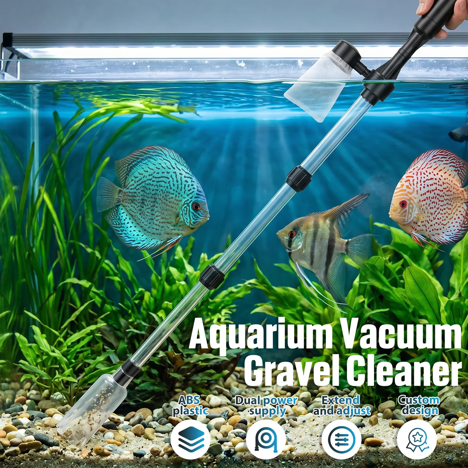 منظف حوض السمك بالشفط 3 في 1 م - مراجعة Planted Aquarium Cleaning وسعره