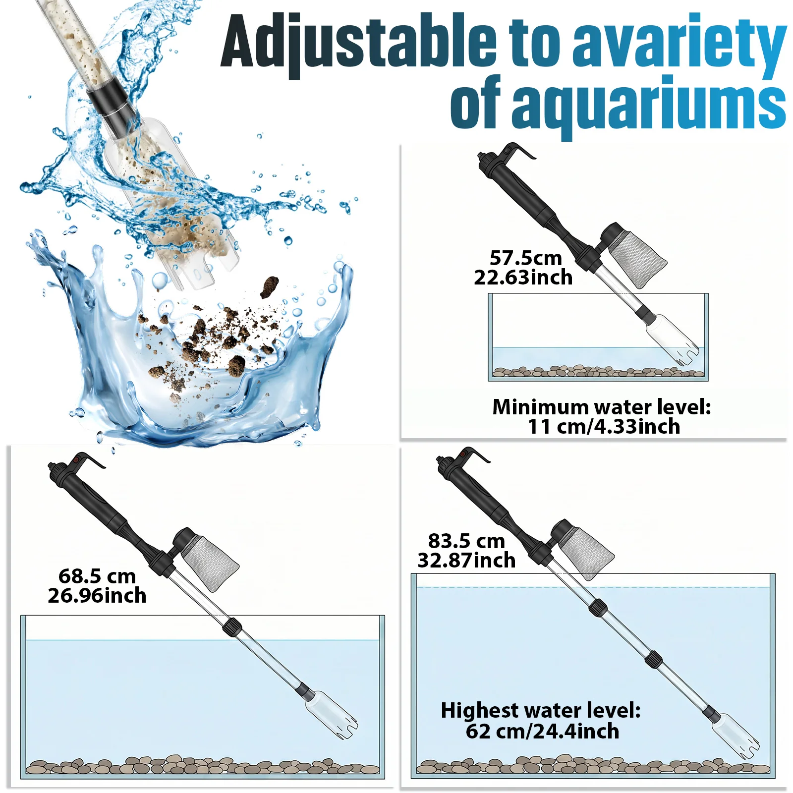 منظف حوض السمك بالشفط 3 في 1 م - مراجعة Planted Aquarium Cleaning وسعره