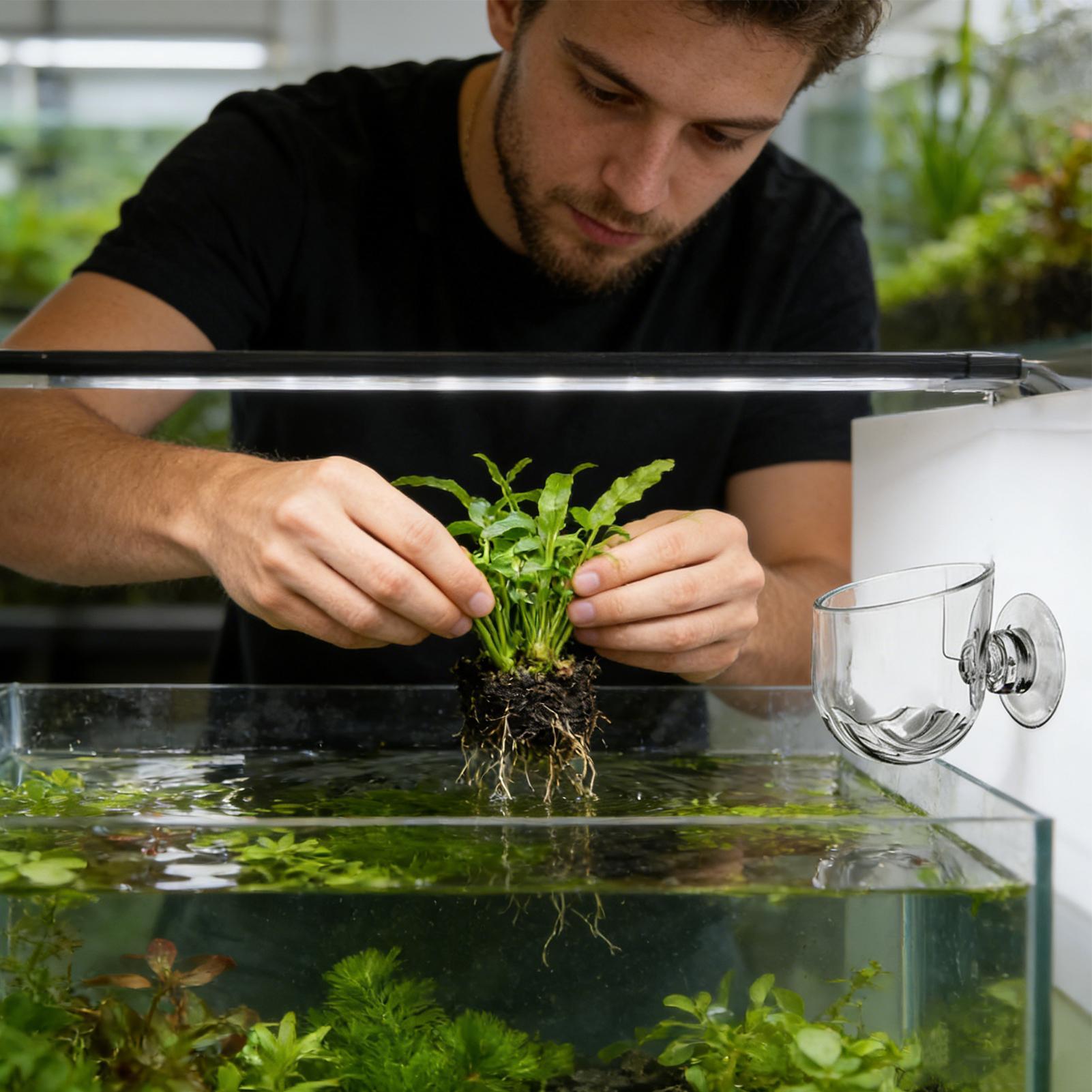 حامل نباتات الأكريليك الشفاف ب - مراجعة Aquarium Planted Background وسعره