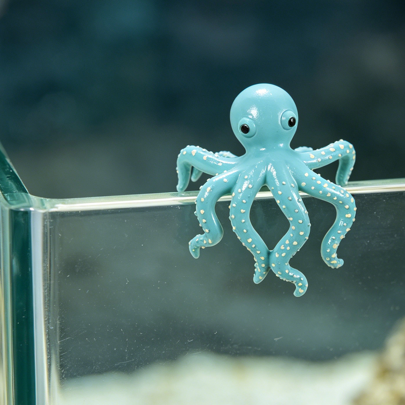 تمثال أخطبوط متسلق من الراتنج، - مراجعة Aquarium Plant Octopus وسعره