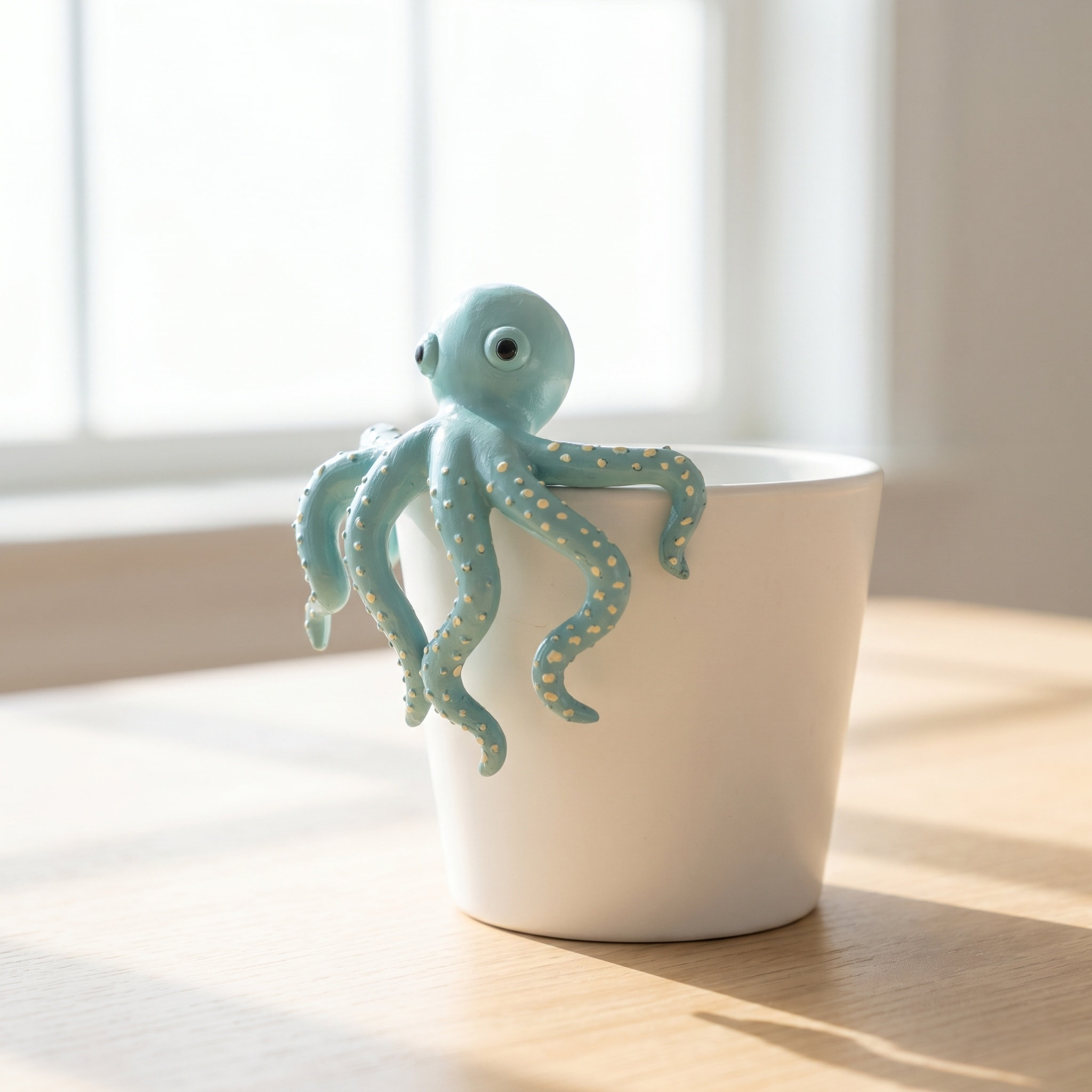 تمثال أخطبوط متسلق من الراتنج، - مراجعة Aquarium Plant Octopus وسعره