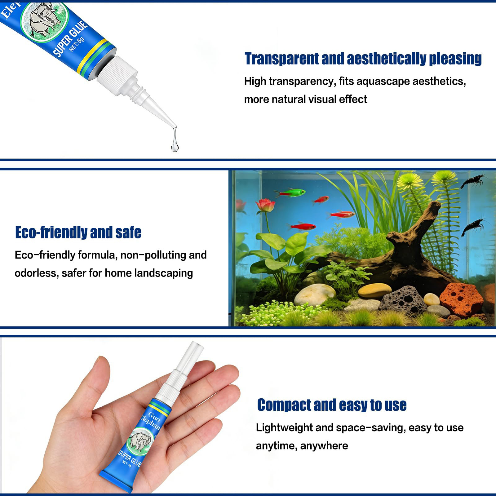 لاصق فوري لأحواض السمك للنباتا - مراجعة Aquarium Plant Glue Gel وسعره