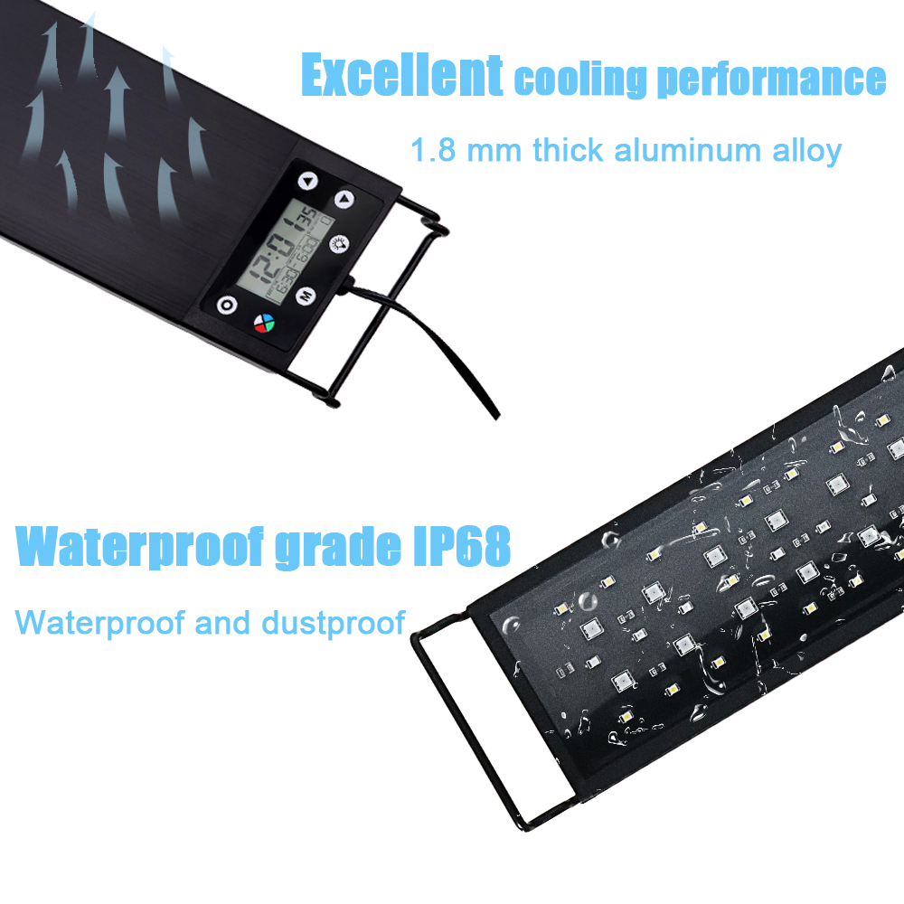 إضاءة LED لحوض السمك بطول 30-6 - مراجعة Aquarium Plant Iron وسعره